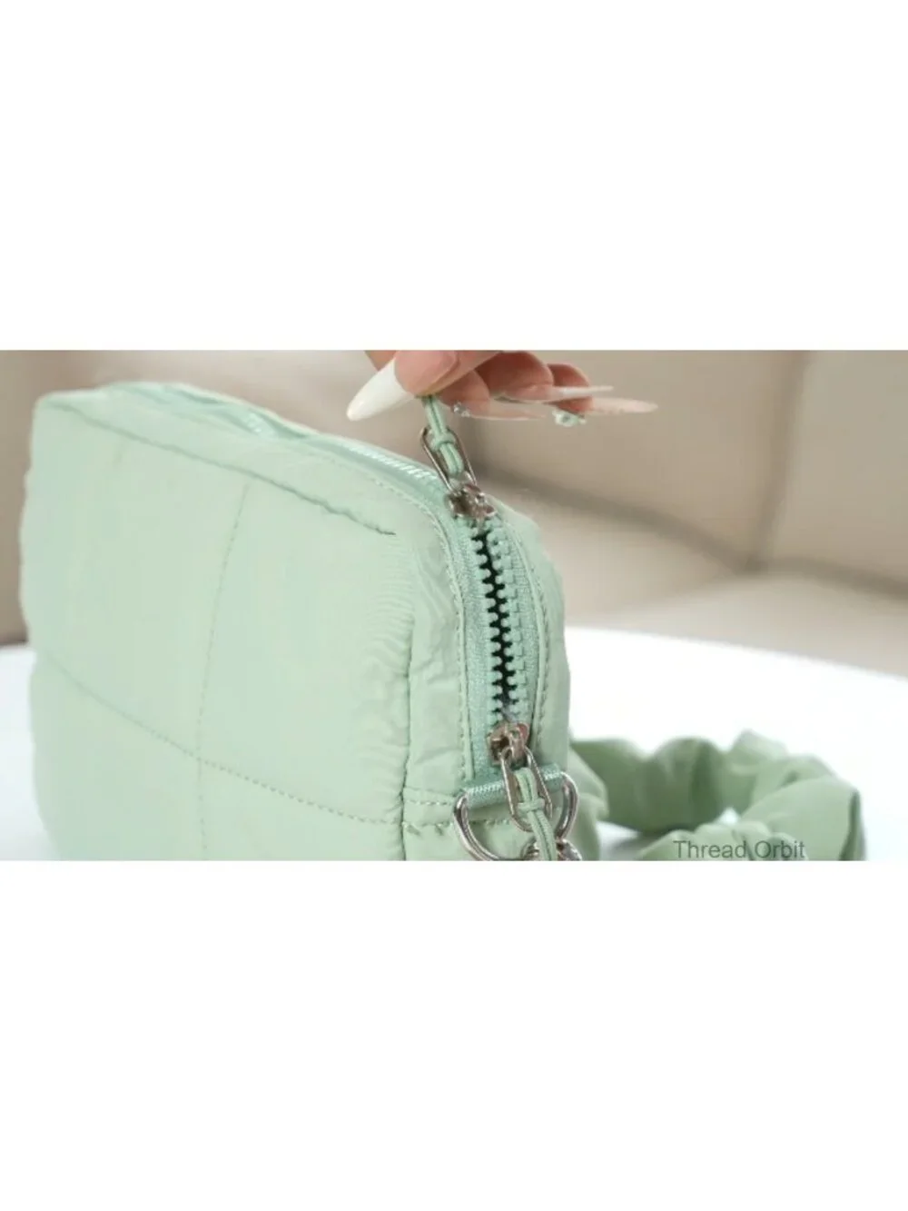 Crossbody Bag with Guitar Strap Lightweight Puffer Shoulder Bag Travel Nylon